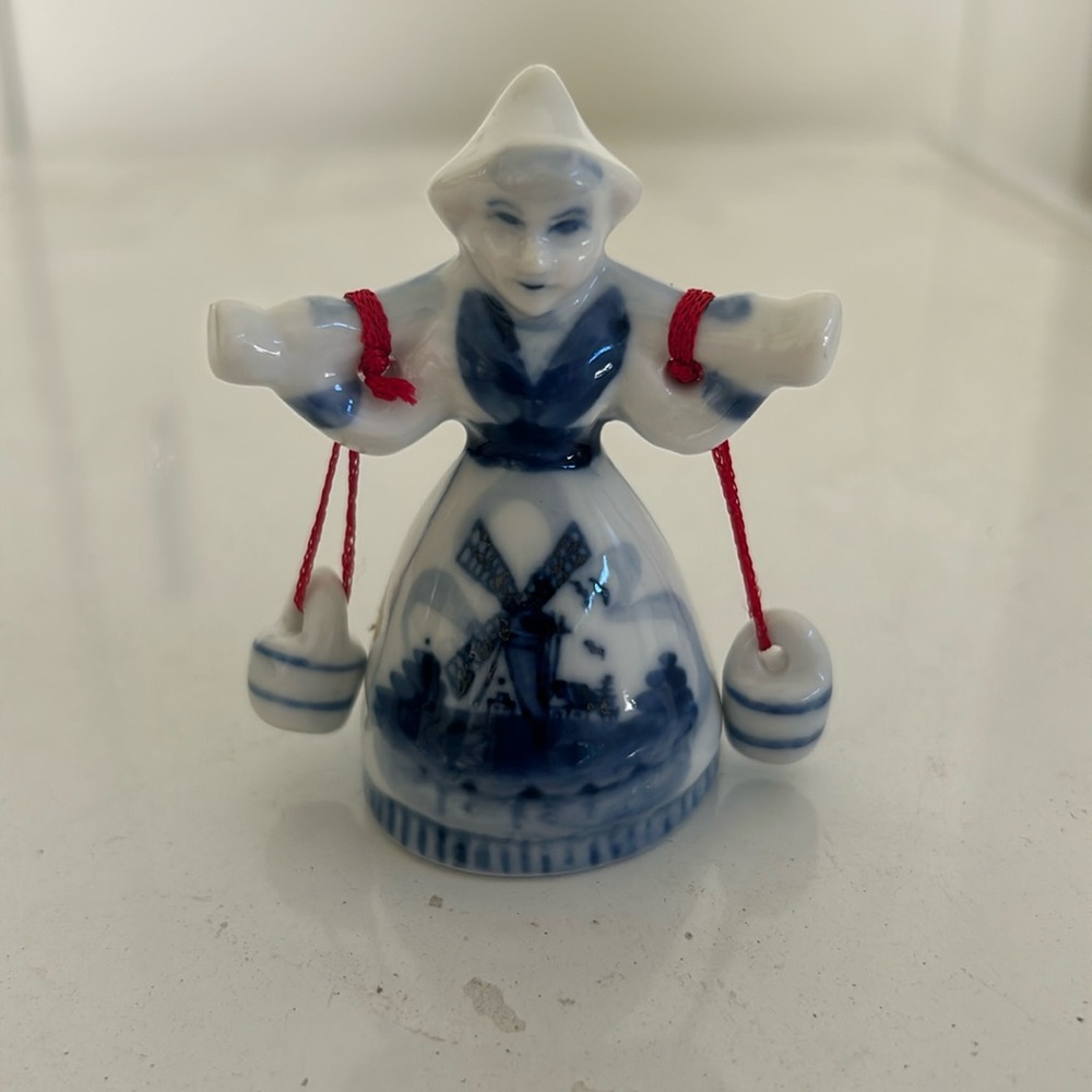 Vintage Solvang Souvenir Blue and White Dutch Girl